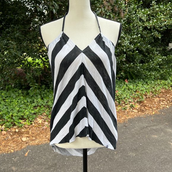 Roxy Stripe High-low Halter Tank - Picture 1 of 7